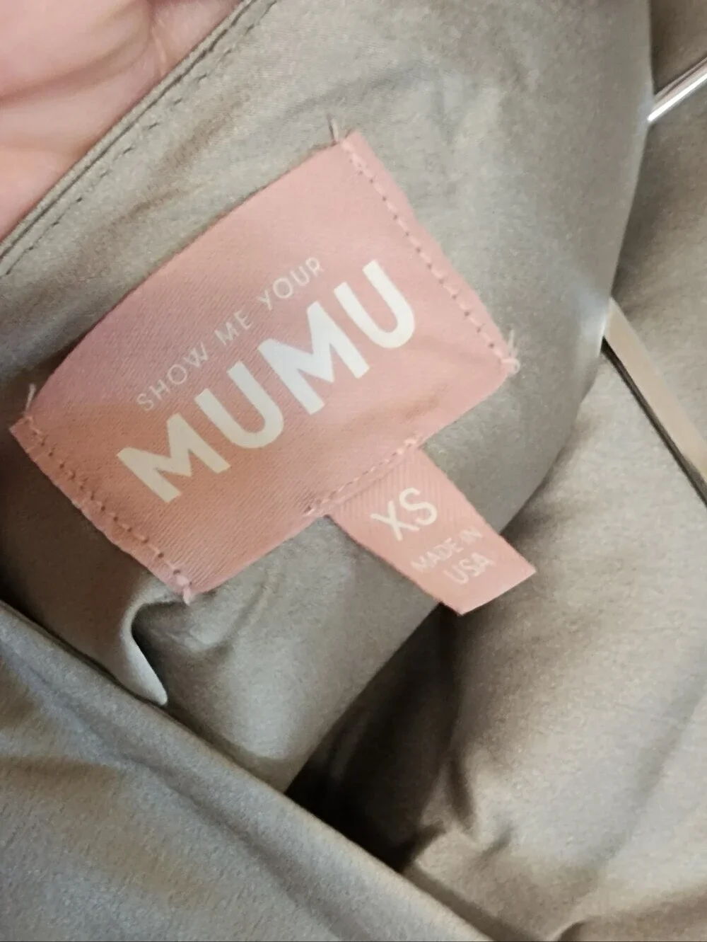 Show Me Your MuMu Jasmine Halter Maxi Moss Green Luxe Satin Dress XS Wedding